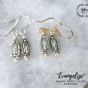 Evangelize-Simple Religious Dangle Earrings Adorn Handcrafted by Merrilee Joy