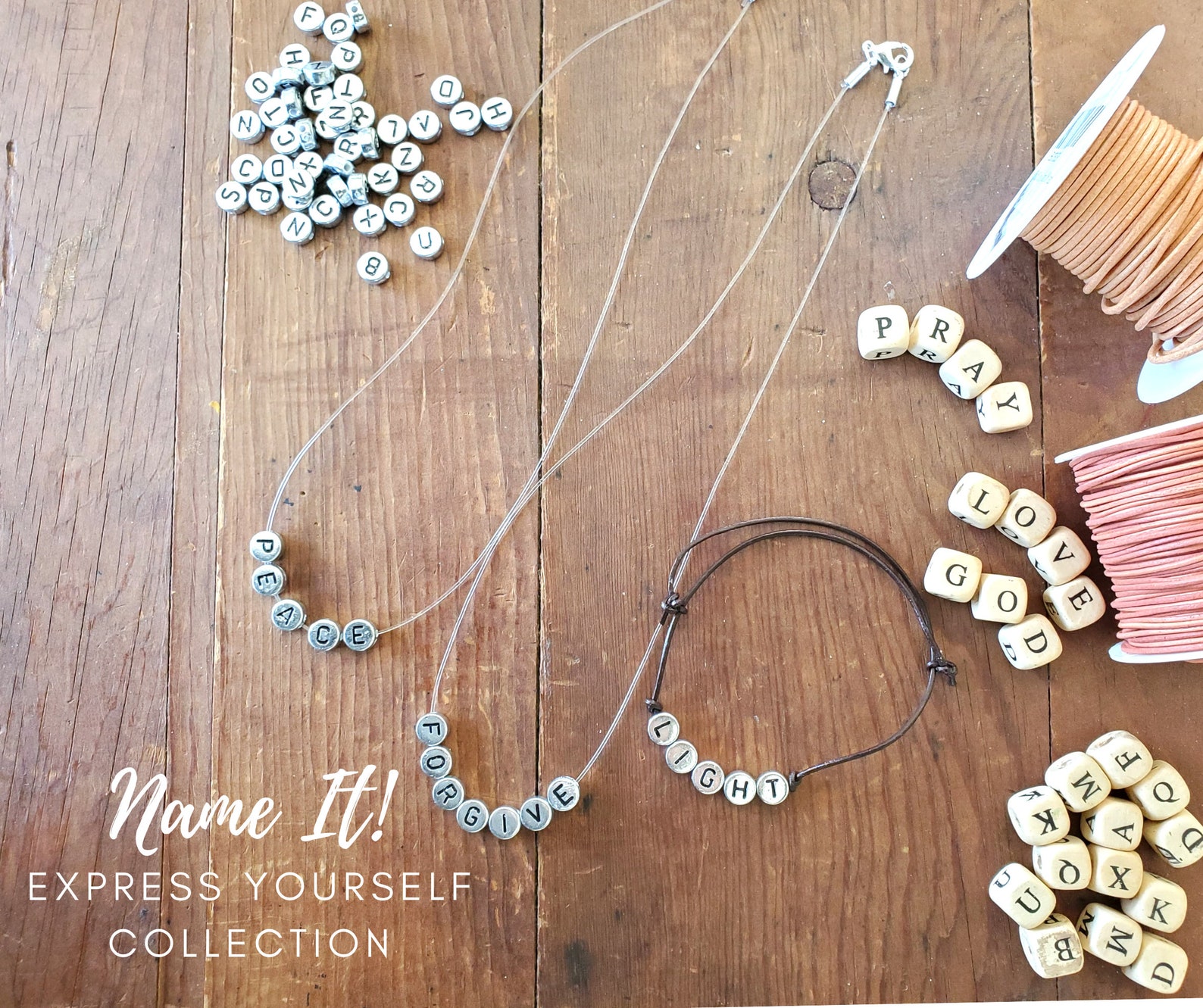 Name It Collection Personalize your own words on leather Etsy