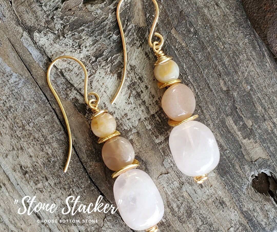 Rhodes Single Stacker Earring - Stone
