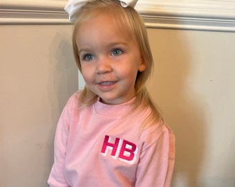 Monogrammed Toddler Sweatshirt - Shaded Block initials