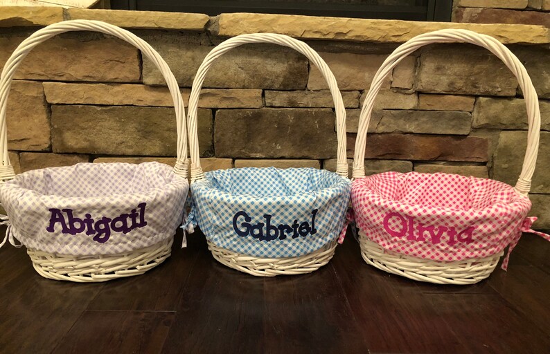 Monogrammed Easter Baskets Etsy