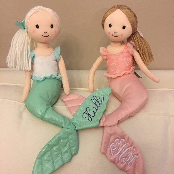 Monogrammed Mermaid Doll