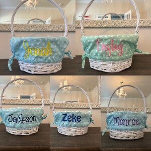 Monogrammed Easter Baskets Easter Basket with Liner image 7