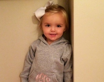 Monogrammed Toddler Hoodie Sweatshirt