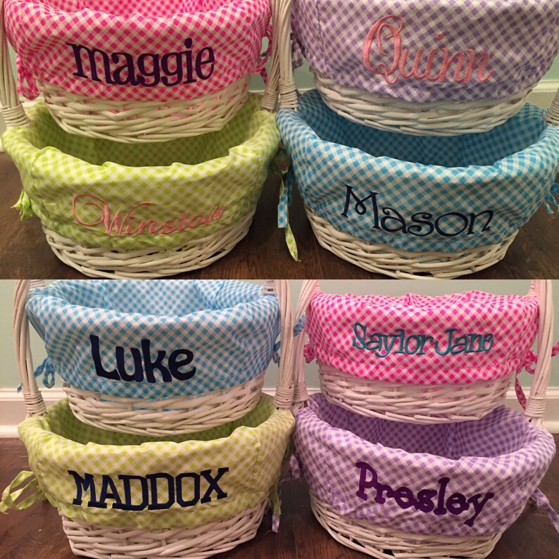 Monogrammed Easter Baskets Etsy