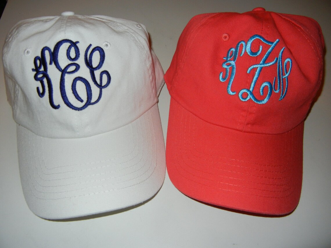 Monogrammed Baseball Hat Etsy