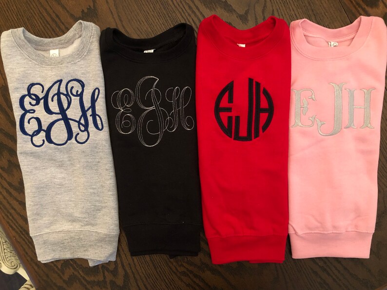 Monogrammed Infant/Toddler Sweatshirt Etsy