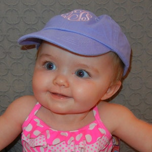 Monogrammed Infant/Toddler Baseball Hat