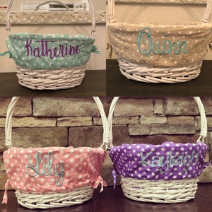 Monogrammed Easter Baskets Easter Basket with Liner image 9