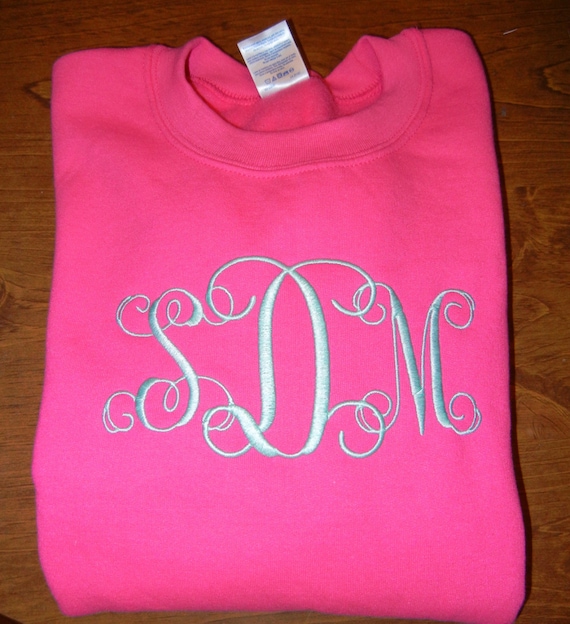 etsy monogram sweatshirt