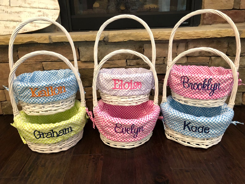 Monogrammed Easter Baskets Etsy