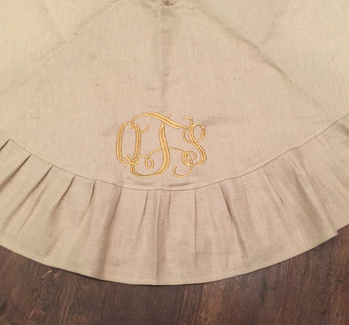 Monogrammed Tree Skirts Etsy