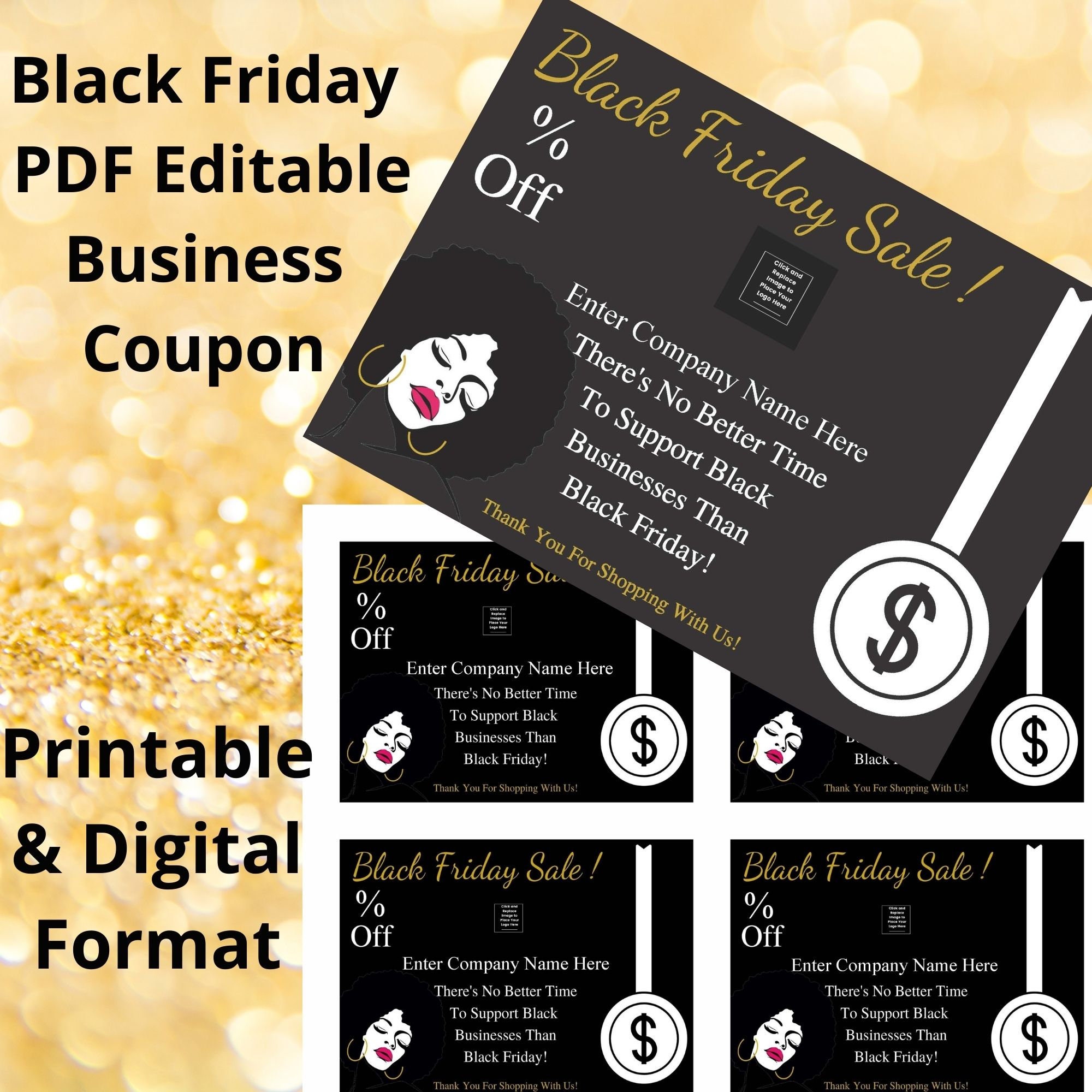 Editable Black Friday Small Business Coupon Sale Coupon PDF Etsy