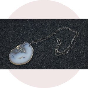 Grey Agate Pendant #1