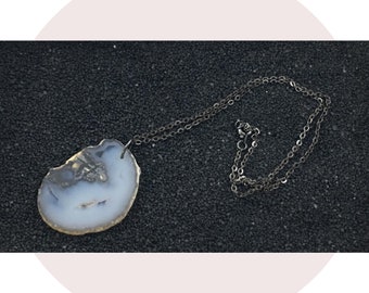 Grey Agate Pendant #1