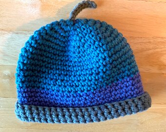 Crochet Baby Hat & Leg Warmer Set - Khaki Green, Teal, Blue 