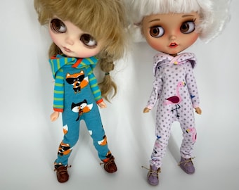Blythe pyjamas overalls. 4 colors!