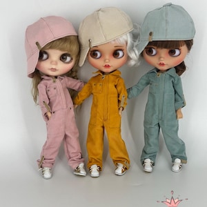 Blythe corduroy jumpsuits. NEW! 1 piece of each color in stock.