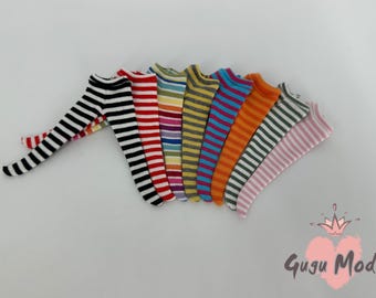 Striped Tights for Middie Blythe – 8 Color Options – Doll Clothes by GuguModa