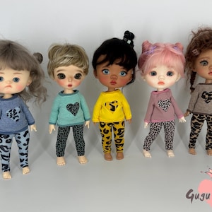 Sweatshirt sets with animal prints for Qbaby/qianqian dolls. 10 colors. New!