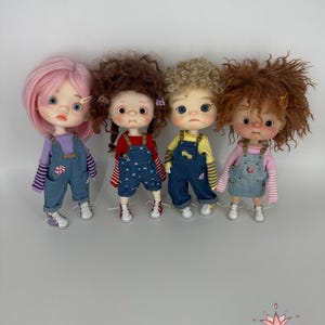 Qbaby/qianqian jean overalls. 4 new styles. 1 piece of each!