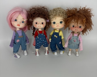Spodnie ogrodniczki jeansowe Qbaby/qianqian. 4 nowe modele. Po 1 sztuce każdego!