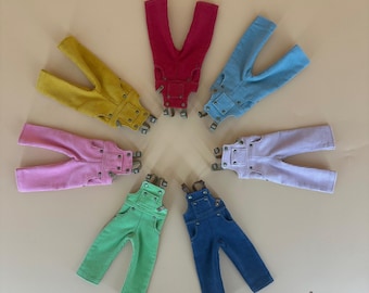 Colorful Corduroy Buggy Overalls – for Middie Blythe Dolls – 7 New Shades