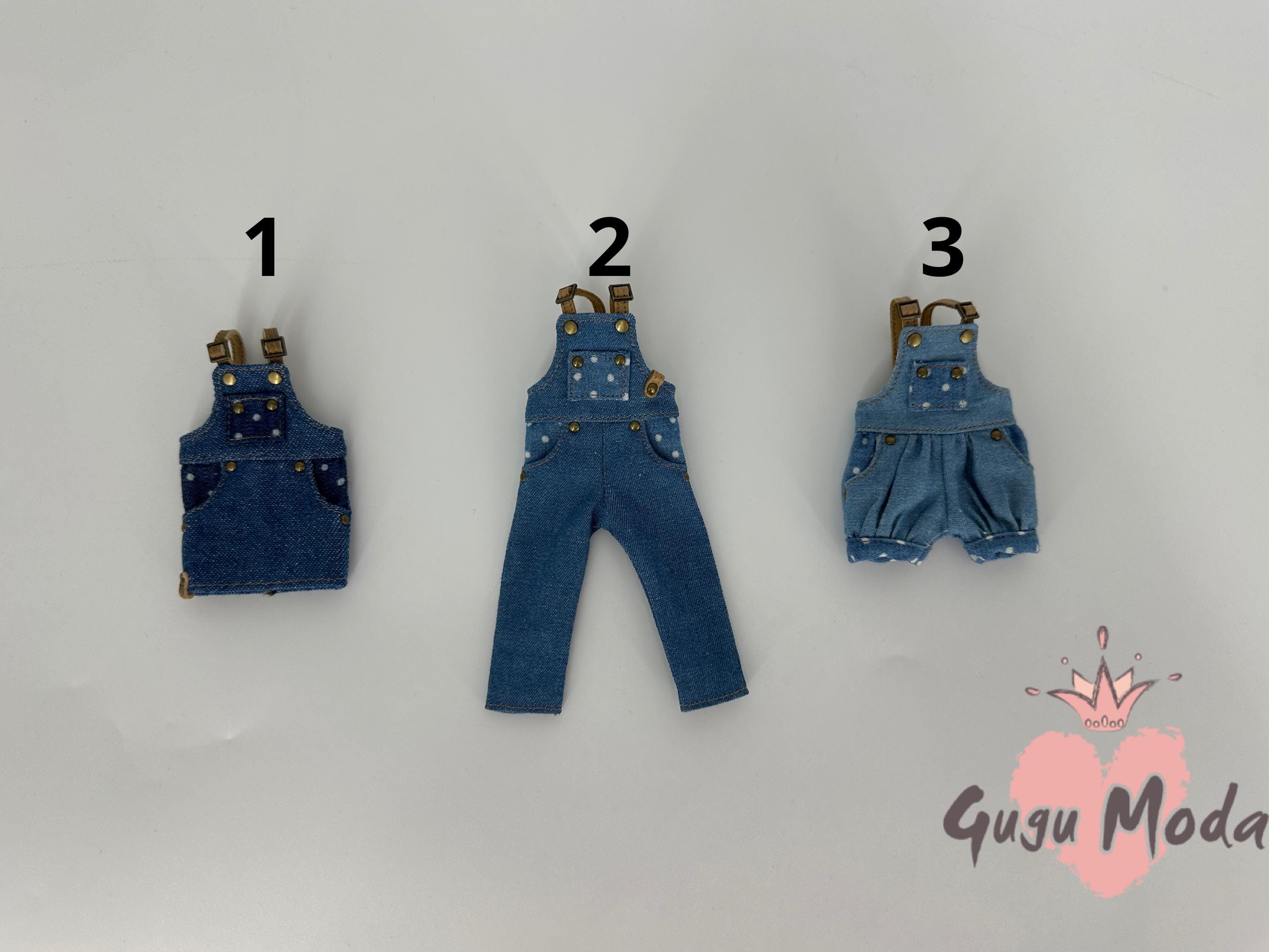 ミディブライスオーバーオール – 3スタイル – 20cmドール用デニム服