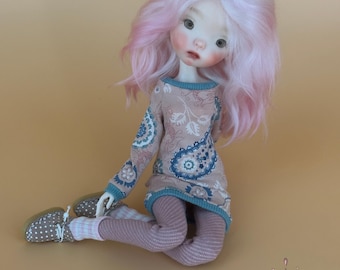 BJD Outfit for Landoudou Doll 27 cm | Tunic, Leggings, Socks & Shoes Set | Handmade Doll Clothes Gugumoda