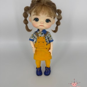 Qbaby/DunDun doll 4 pieces &quot;Electric blue-yellow&quot; set. Only 1 set in stock!