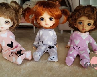 Pukifee/lati yellow/luts Heart pajamas overalls