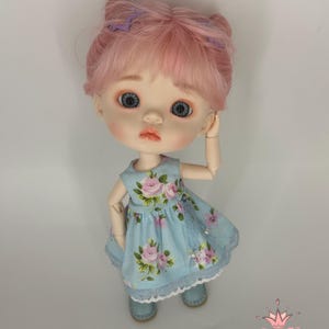 Qbaby/Qianqian doll 3 pieces &quot;Blue pink flowers&quot; set. Only 1 set in stock!