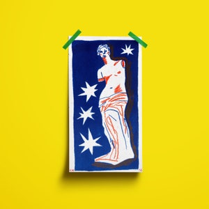 Venus de Milo Risograph Mini Print