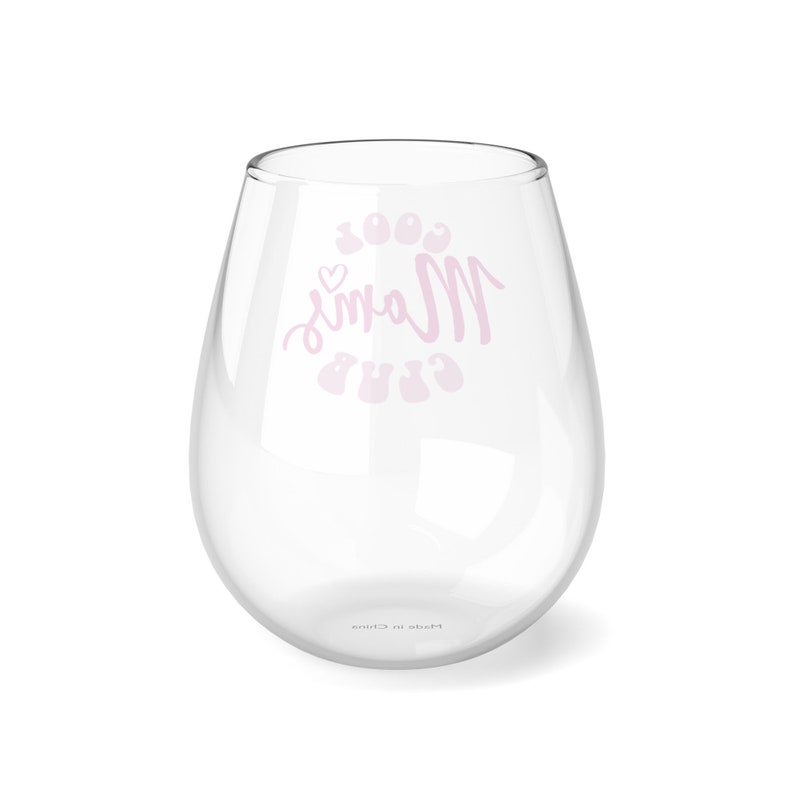 Cool Mom's Club Stemless Wine Glass, Mothers Day Gift, Mom Wine Glass, Gift for Mom, Mothers Day Gift for Mom, Stemless Wine Glass, 11.75oz image 4