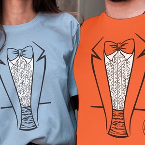 Dumb and Dumber Movie Tuxedo T-Shirt, Dumb and Dumber Couples Halloween, Mommy and Me, Daddy and Me, Toddler, Youth and Adult FREE SHIPPING