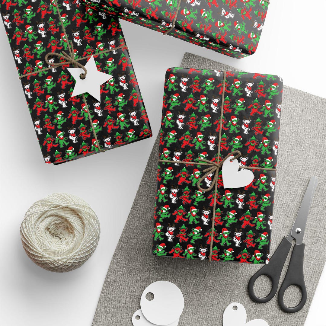 Grateful Dead Dancing Bears Wrapping Papers 30 36, 72 or 180, Glossy or ...