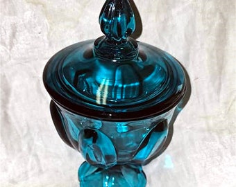 LE Smith Company –Colonial Blue??? - Epic – 6 Petal - Candy Jar