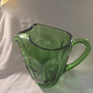 FOSTORIA GLASS COMPANY – Emerald Green – Coin Glass – Water Pitcher