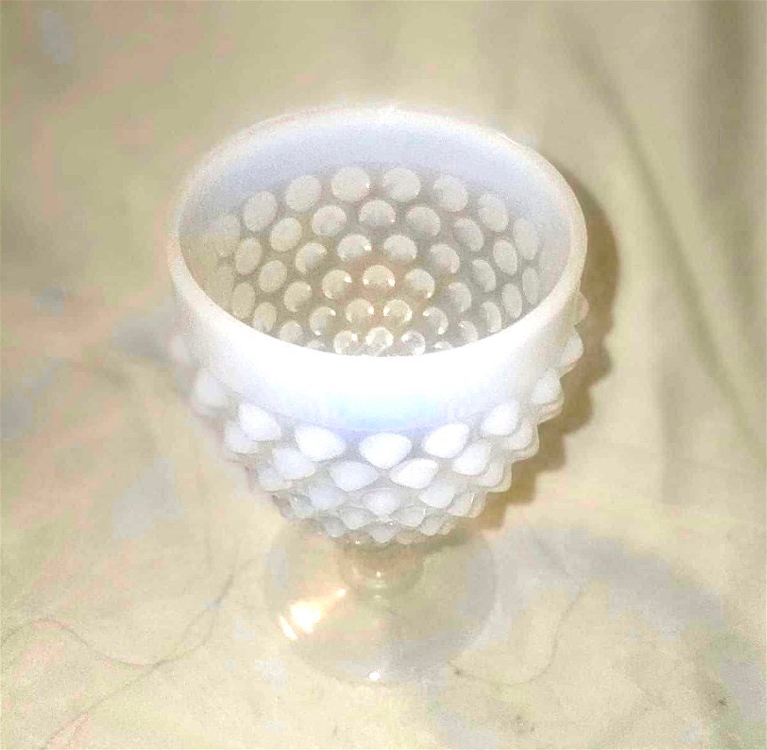 FENTON ART GLASS - French Opalescent – Hobnail – Ftd. Water Goblet - Etsy