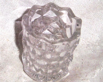 1930s Art Deco Fostoria Glass Company Amber Depression Glass Cigarette /  Card Holder With Silver Painted Embossed Ship