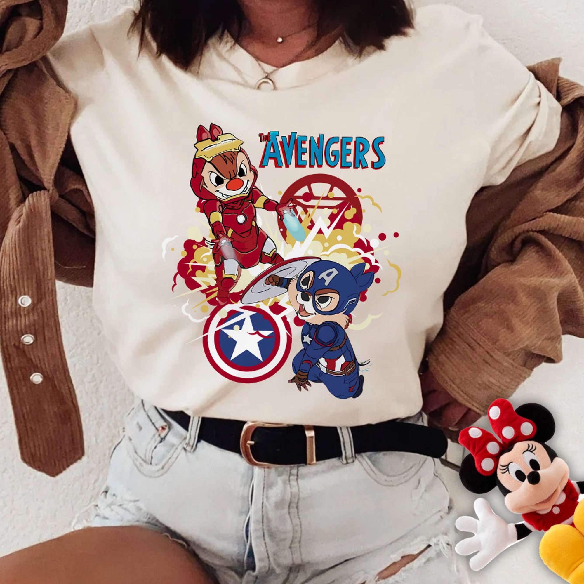 Chip and Dale Avengers Lustig T-Shirt, Chip and Dale Avengers Lustig T-Shirt,