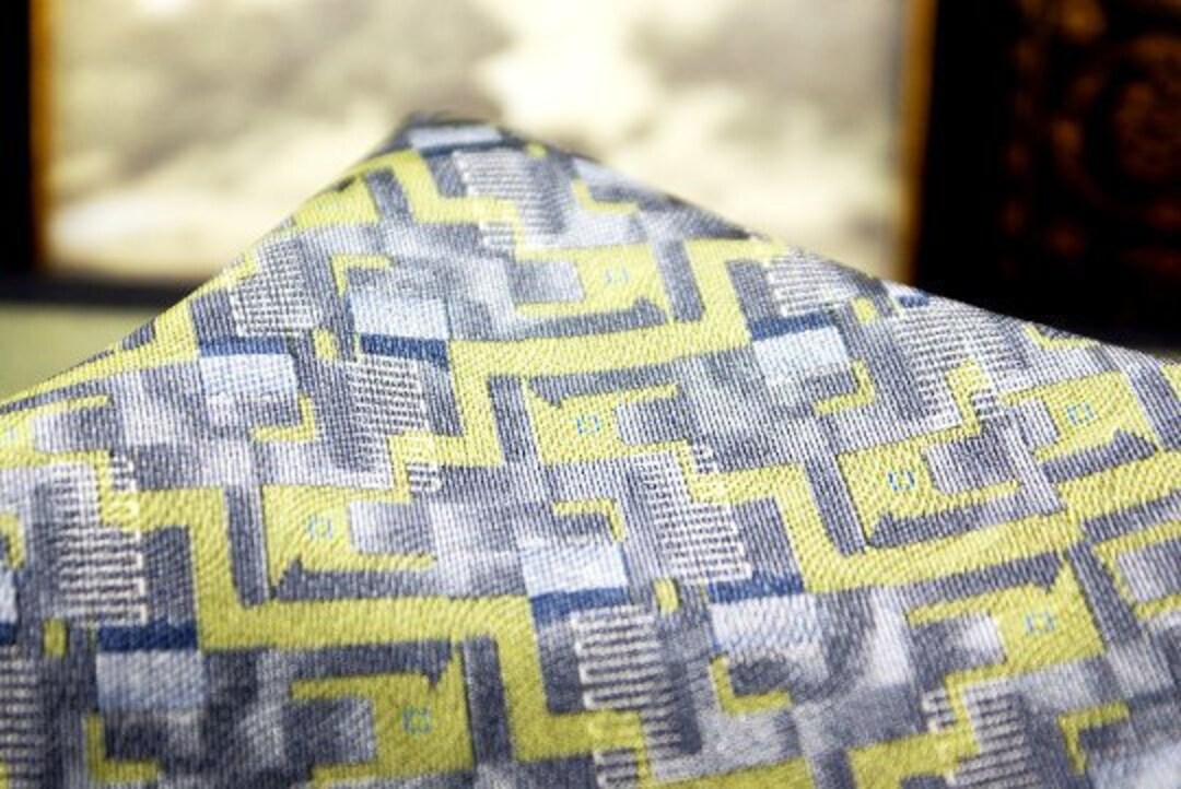 Pistachio Douppion Silk Pocket Square