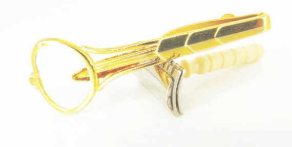 Set Vintage Hickok - Boutons De Manchettes Et épingle De Cravate - Doré - 3 Pièces - Occasion