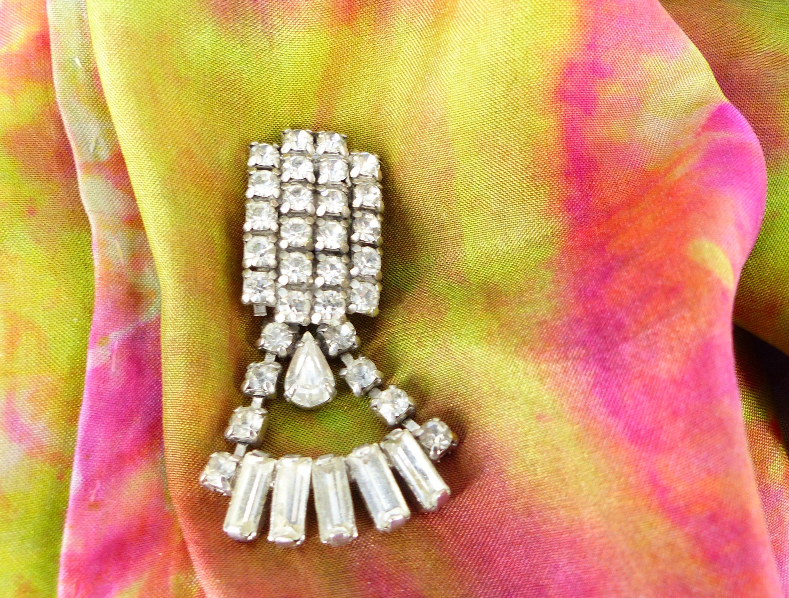 Glamorous Clear Rhinestone Baguette Crystal Dangle Mag TAK™ Etsy