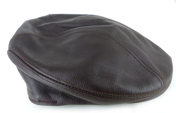 brown leather ivy cap