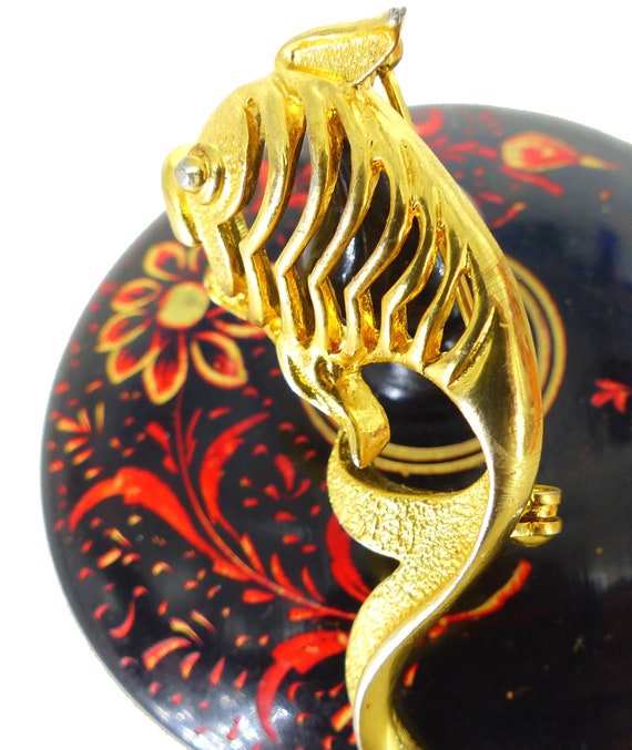 Sweet little koi fish in gold with open body desi… - image 9