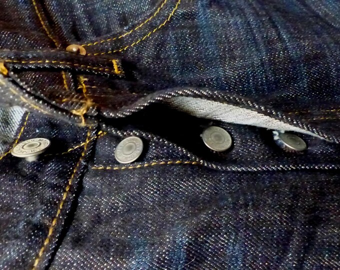 Rare Button Fly Red Tab Levi's 501 Denim Straight Leg Jeans. Silver ...