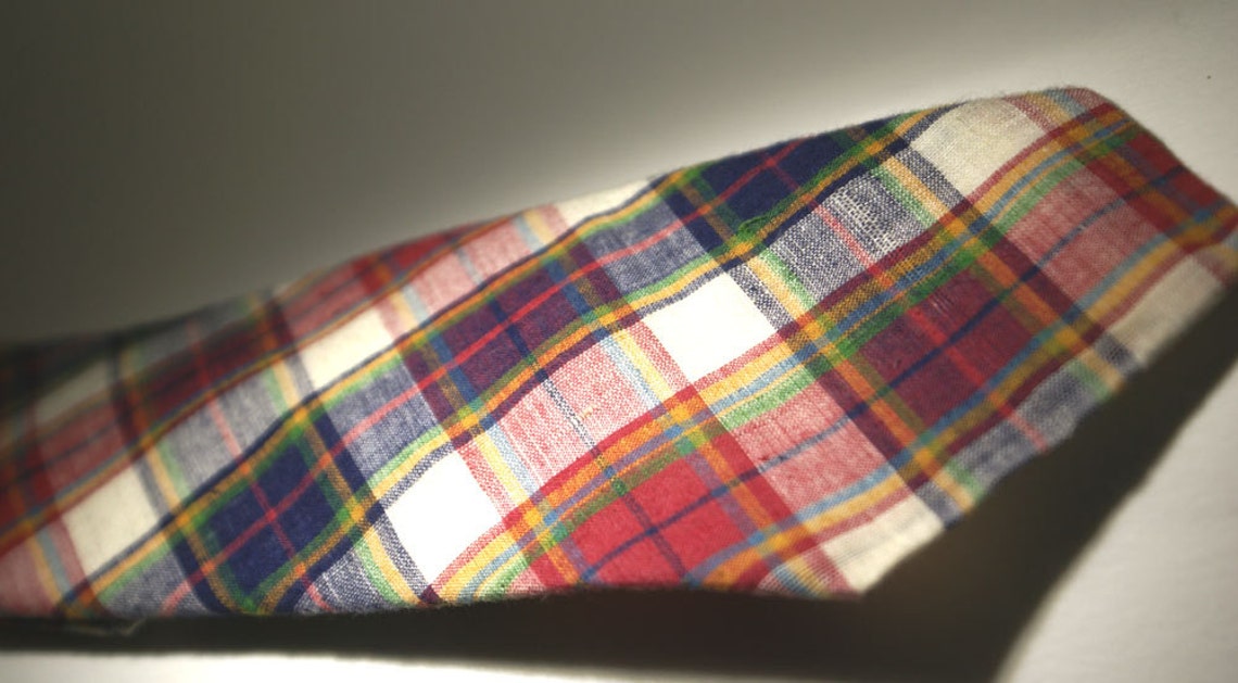 Preppy Boston Traders beautiful cotton madras in raspberry