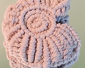Concha de mar en macramé
