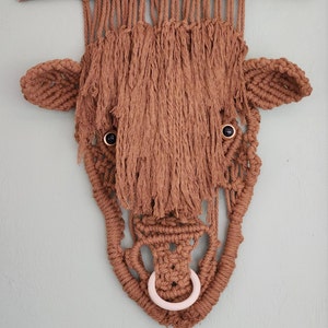 Macramè  Cow Wall Hanging